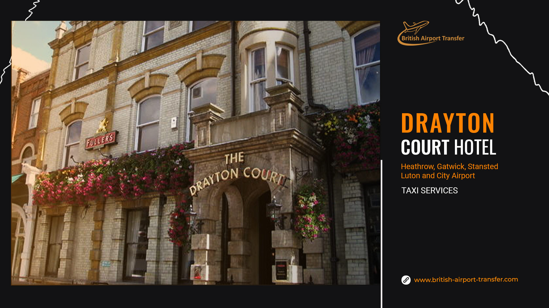 Heathrow to Drayton Court Hotel London Car Hire