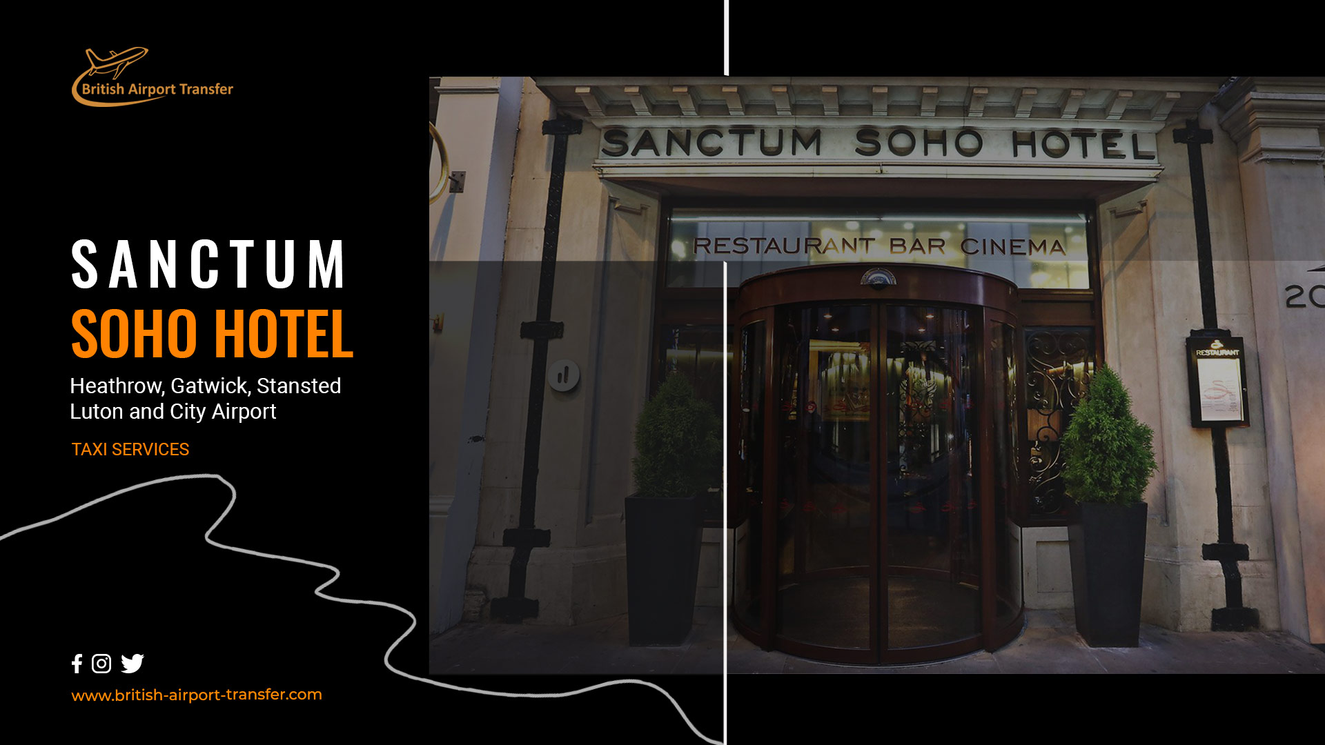 Heathrow to Sanctum Soho Hotel London Cab Hire