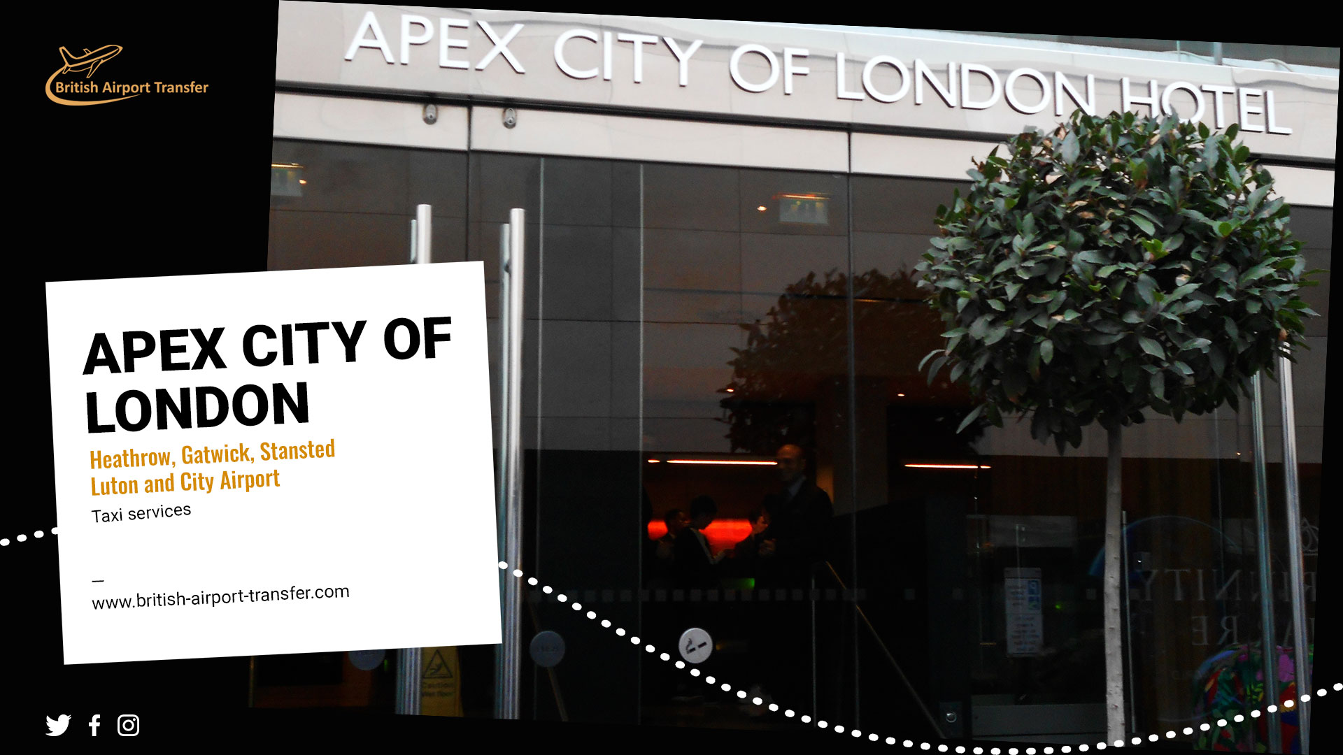 Taxi Service – Apex City of London Hotel / EC3N 4AX