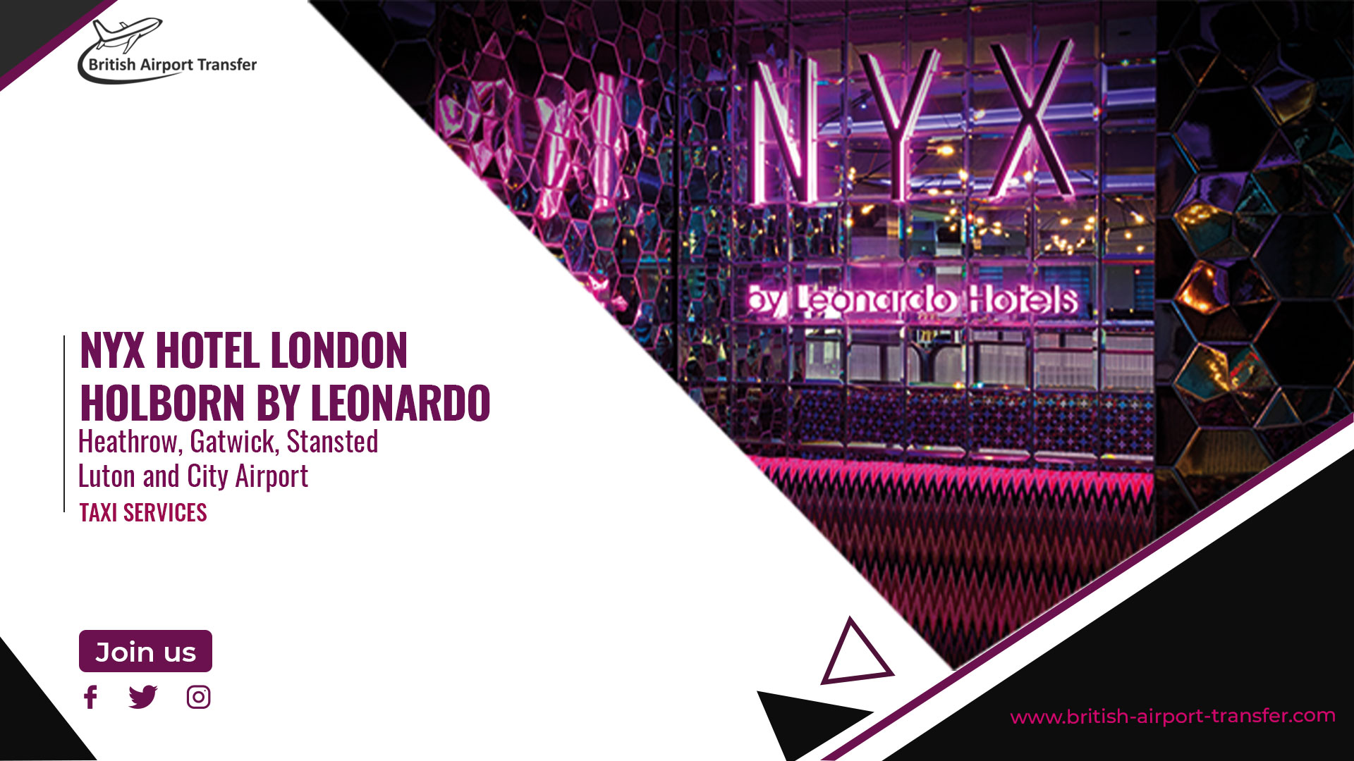 Taxi Service – NYX Hotel London Holborn by Leonardo Hotels – WC1B 4AR